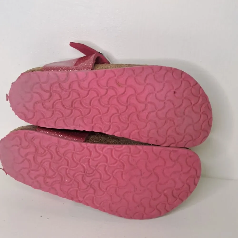 Birkenstock Gizeh Pink Cosmic Glitter Sandals Youth Girls Sz EU 31 13 Narrow